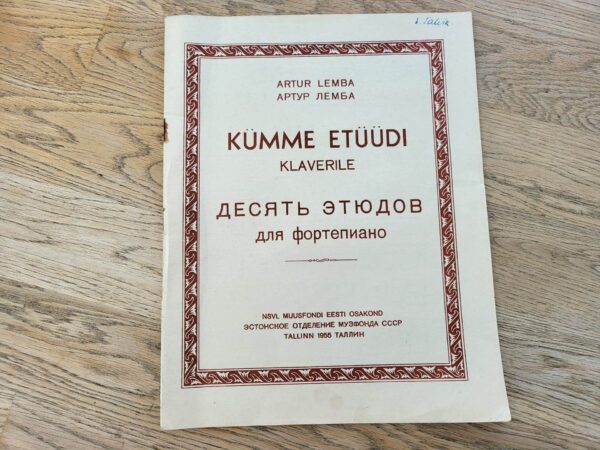 Kümme etüüdi klaverile . Artur Lemba