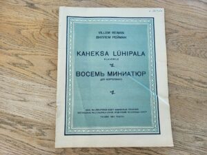 Kaheksa lühipala klaverile . Villem Reiman