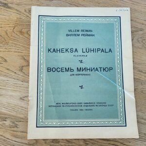 Kaheksa lühipala klaverile . Villem Reiman