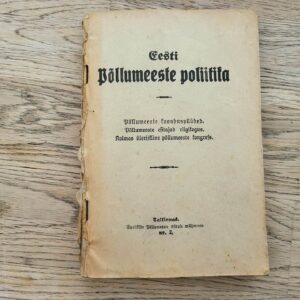 100780864 Eesti põllumeeste poliitika