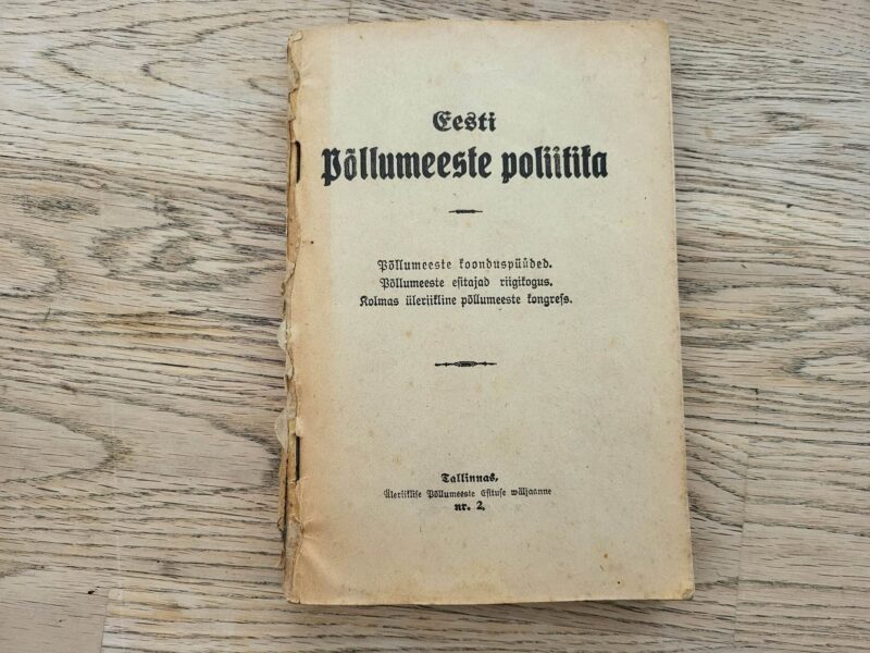 100780864 Eesti põllumeeste poliitika