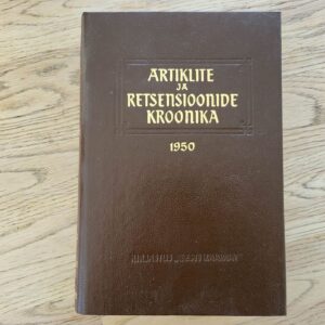 Artiklite ja retsensioonide kroonika 1950