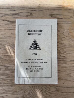 Membership directory 1972 American Stamp Dealers Association