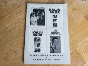 Isikunimede register + kummalised lood . Noppeid kultuurikih