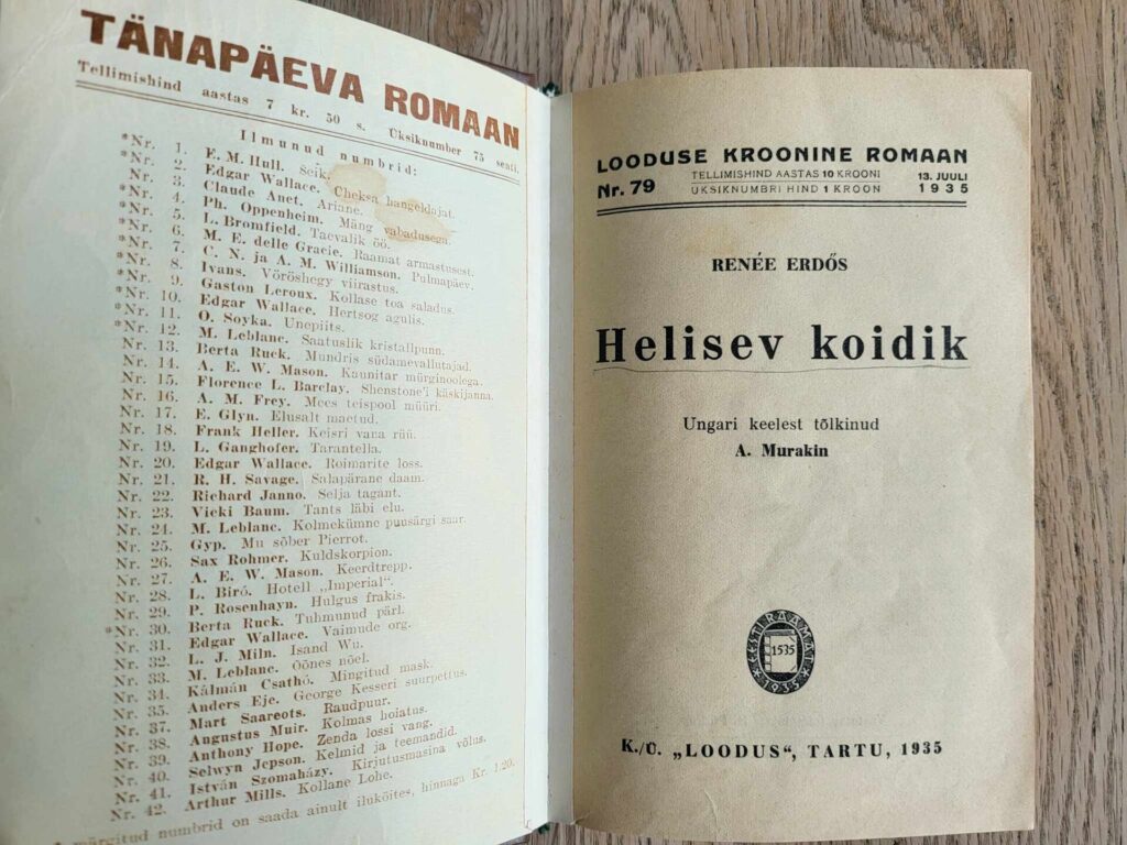 Helisev koidik . Renee Erdös 1935