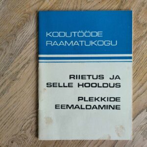 105221843 Riietus ja selle hooldus Plekkide eemaldamine