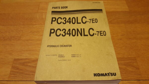 KOMATSU HYDRAULIC EXCAVATOR PARTS BOOK PC340LC-7K PC340NLC-7