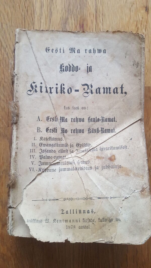 EESTI MA RAHWA KODDO- JA KIRRIKO-RAMAT 1878