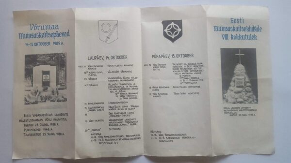 Võrumaa Muinsuskaitsepäevad 1989