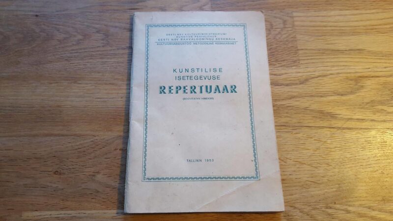 Kunstilise isetegevuse repertuaar . 1953