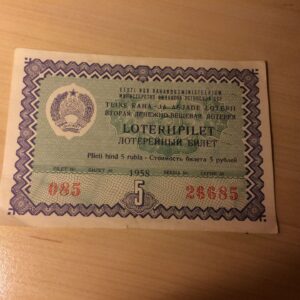 44623641 Loteriipilet 1958