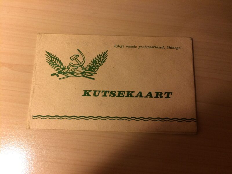 44624056 Kutsekaart Türi Rajooni Kultuurimajas Toimuvast