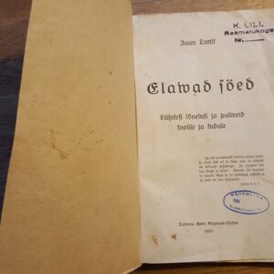 Elavad jõed . Jaan Lattik 1932