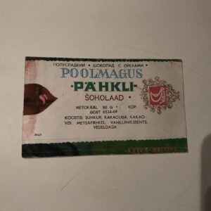 Nõukogude Aegne šokolaadi Etikett Paber