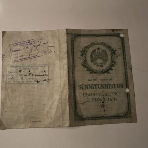 46042481 Sünnitunnistus Eesti NSV Aegne