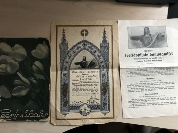 Õnnistus Laulud Ja Leeripäevaks Raamat 1938 Leeriõppija