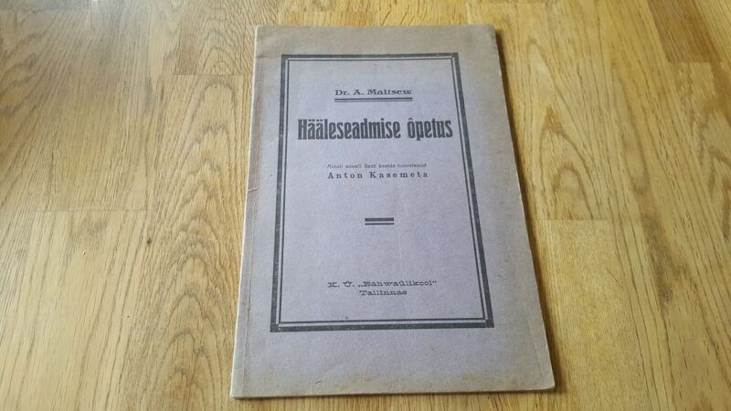 48510721 Hääleseadmise õpetus . A. Maltsev . 1920
