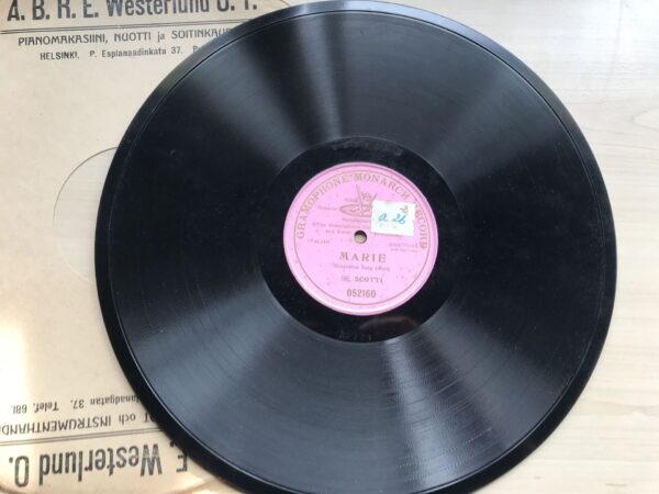 Gramophone Monarch Šellak Plaat Trade Mark Maria Scotti