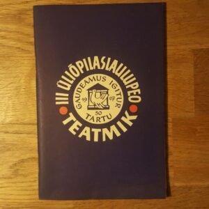 III üliõpilaslaulupeo teatmik