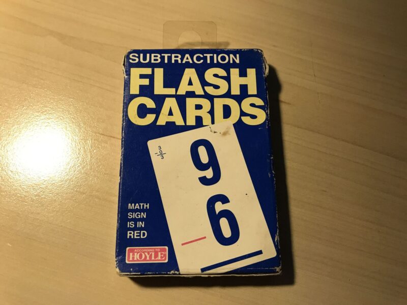 Uus! Subtraction Flash Cards Made In USA Mängukaardid