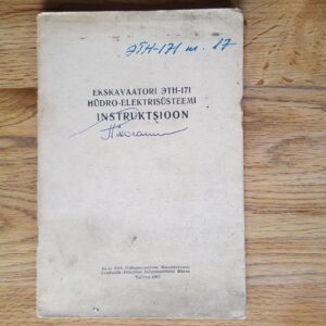 Ekskavaatori ETH 171  Hüdro ja elektrisüsteemi instruktsioon