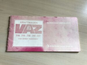 Kraftwagen VAZ 2104 2105 2106 2107 2121 Hooldusraamat