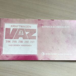 54027522 Kraftwagen VAZ 2104 2105 2106 2107 2121 Hooldusraamat