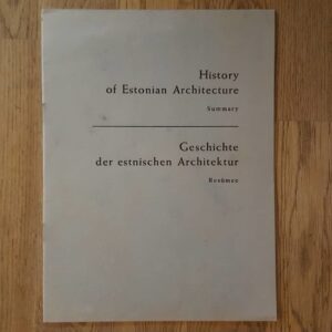 History of Estonian Architecture summary