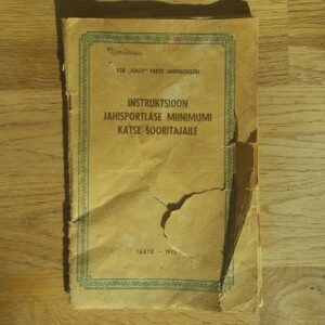 Instruktsioon jahisportlase miinimumi katse sooritajale 1956