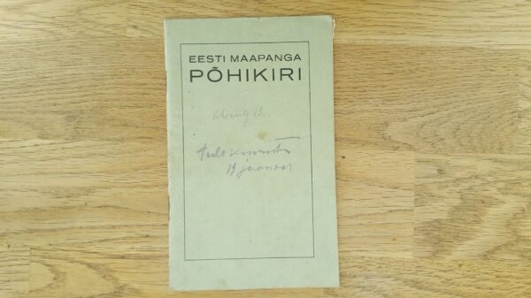 EW aegne EESTI MAAPANGA PÕHIKIRI 1926