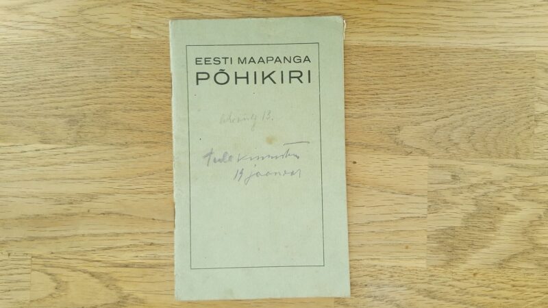 EW aegne EESTI MAAPANGA PÕHIKIRI 1926