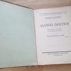 Aiatöö õpetus 1927