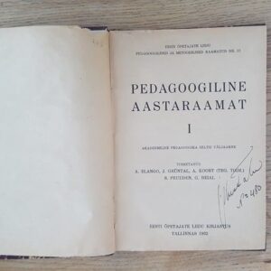 65945163 Pedagoogiline aastaraamat I ja II osa . 1932