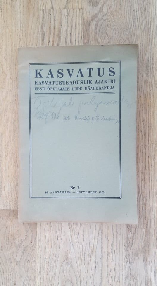 Kasvatus . 1928