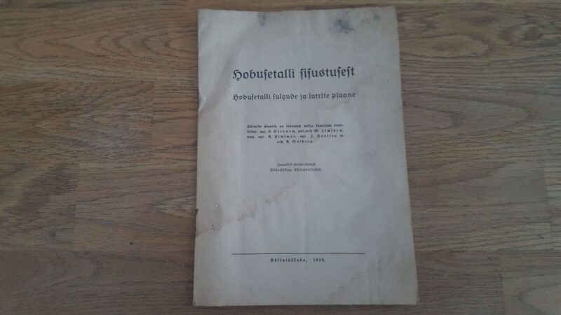 66389480 Hobusetalli sisustusest . 1939