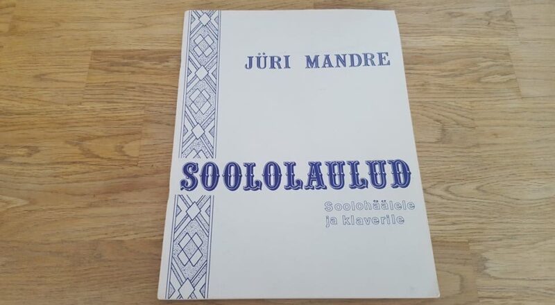 66439935 Soololaulud soolohäälele ja klaverile . Jüri Mandre