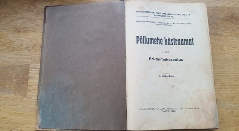 Põllumehe käsiraamat II . Eri - taimekasvatus . 1928