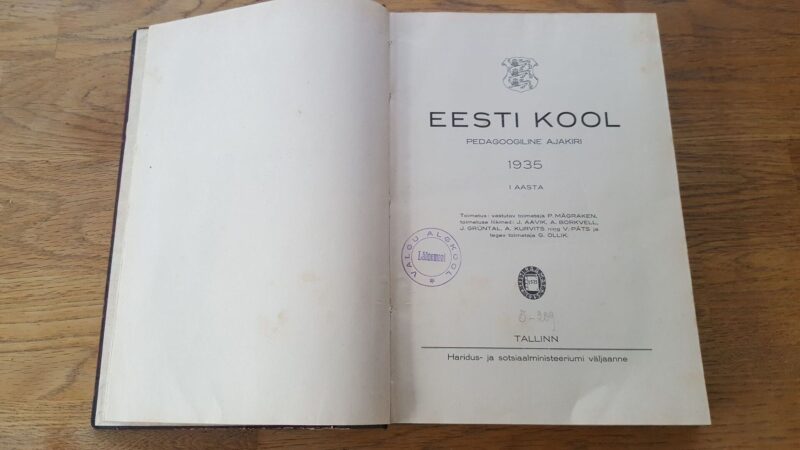 Eesti kool 1935 aastakäik