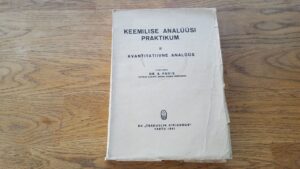 Keemilise analüüsi praktikum II . 1941