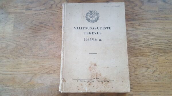 Valitsusasutiste tegevus 1935/36