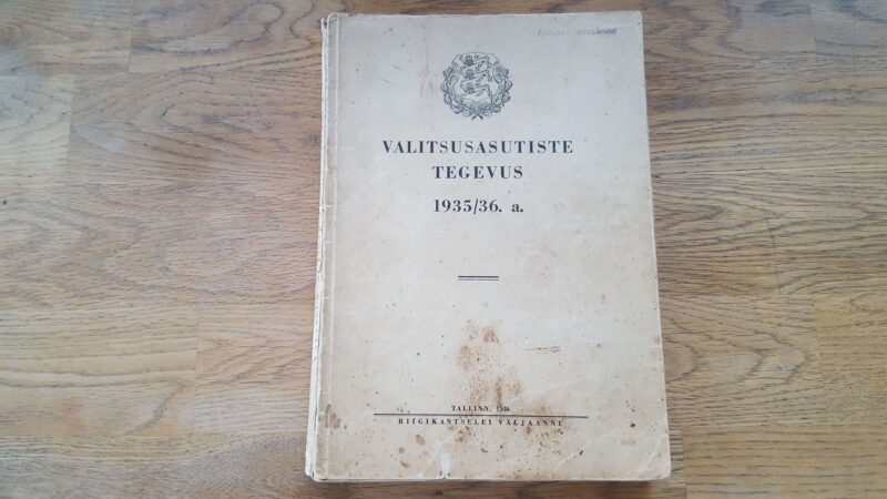 69738722 Valitsusasutiste tegevus 1935/36