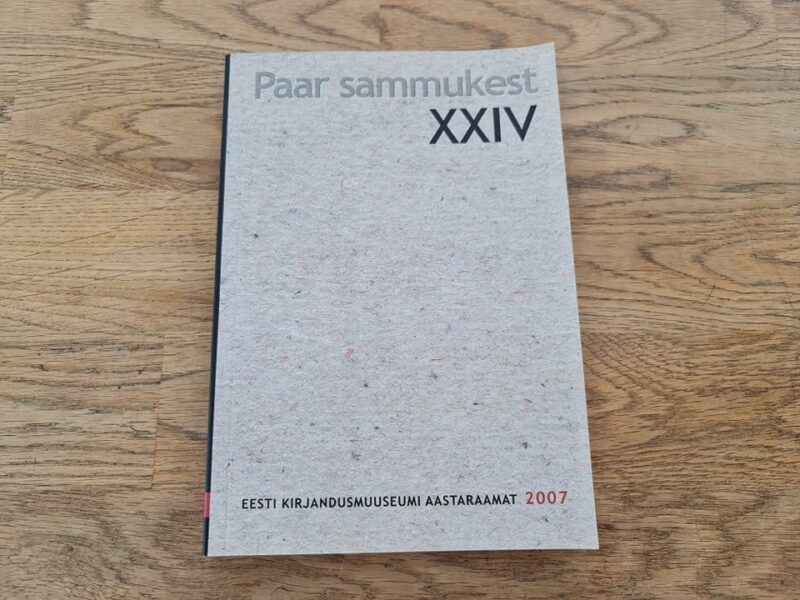 71112695 Paar sammukest XXIV . Aastaraamat 2007