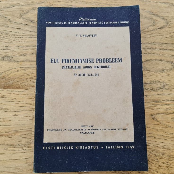 75826411 Elu pikendamise probleem . Solovjev