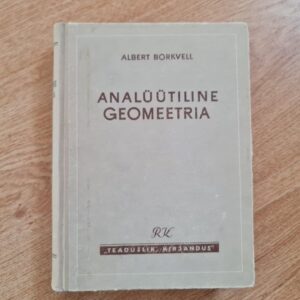 Analüütiline geomeetria . Albert Borkvell