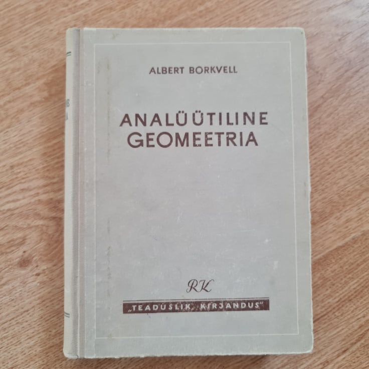 Analüütiline geomeetria . Albert Borkvell