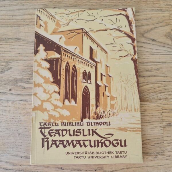 77346142 Tartu Riikliku Ülikooli Teaduslikus Raamatukogu