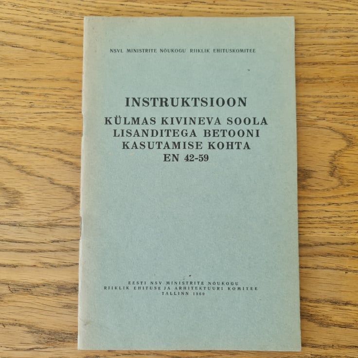 77901743 Instruktsioon külmas kivineva soola lisanditega betooni