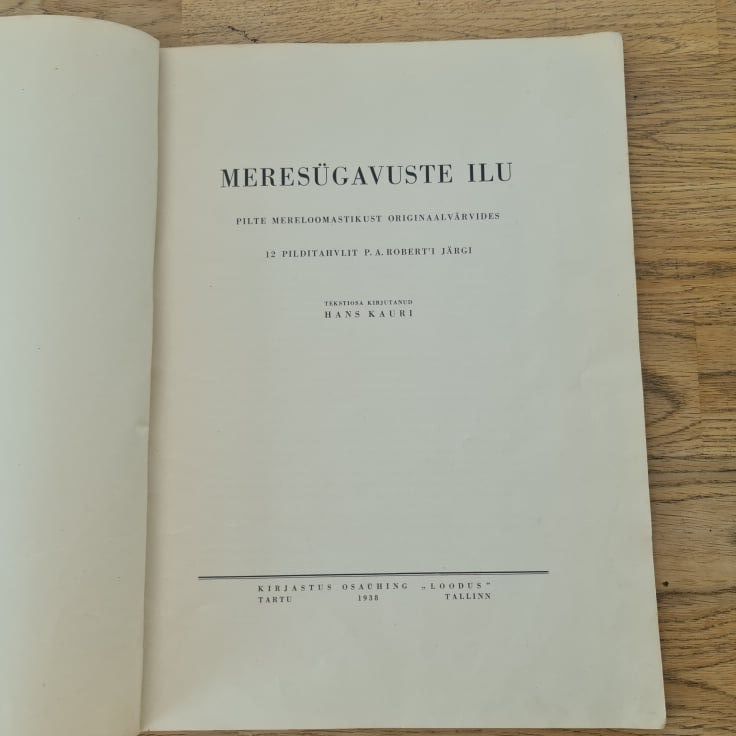 78524649 Meresügavuste ilu . Hans Kauri . 1938