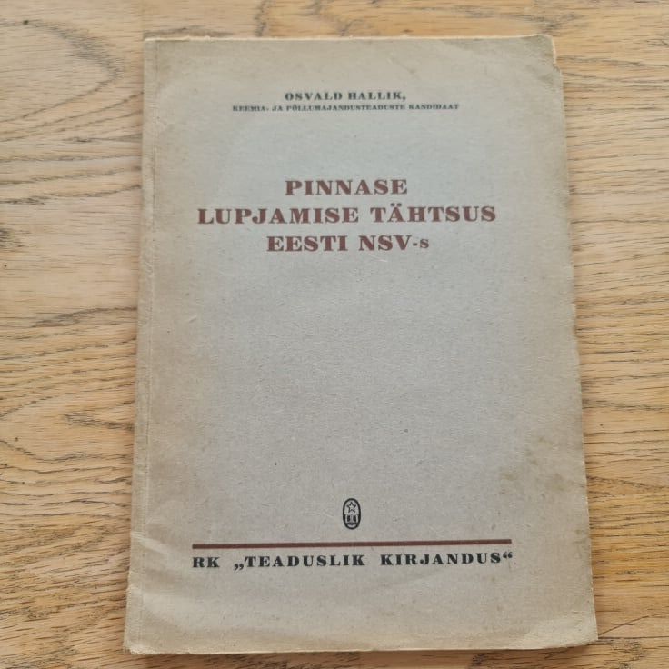 Pinnase lupjamise tähtsus Eesti NSV-s