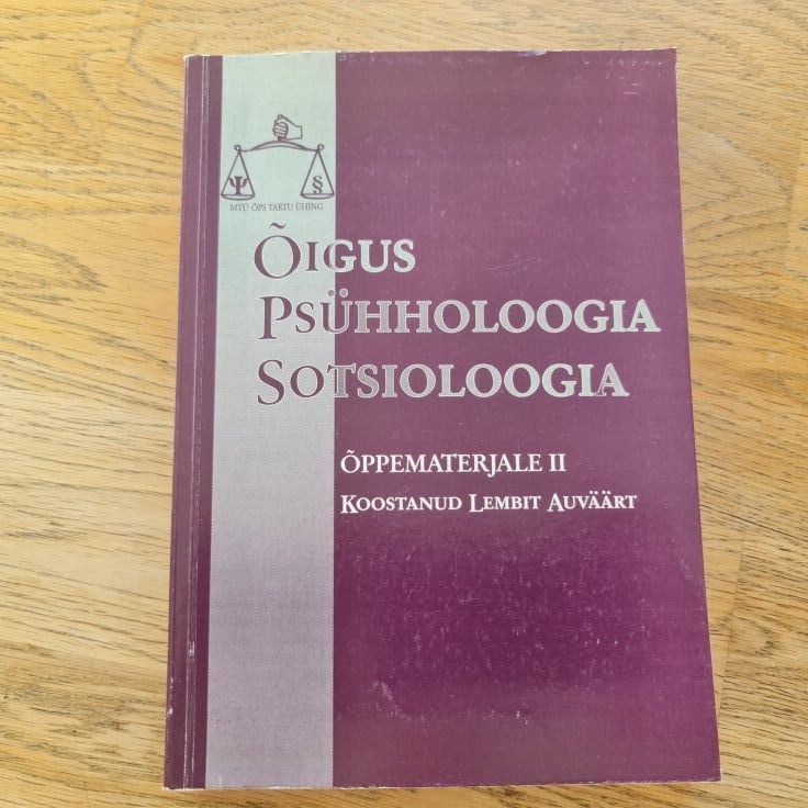 88473102 Õigus Psühholoogia Sotsioloogia II . Lembit Auväärt